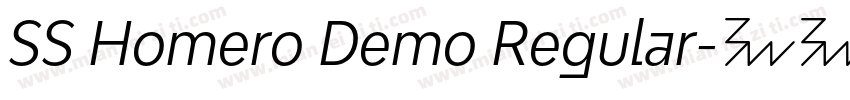 SS Homero Demo Regular字体转换